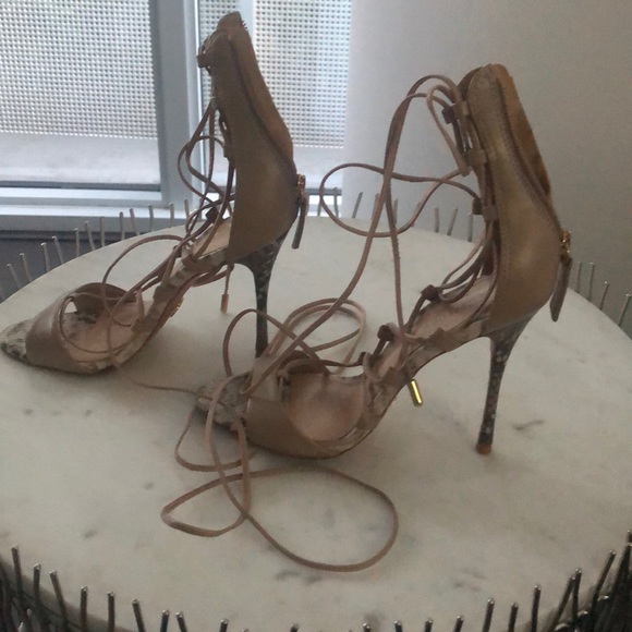 Schultz snake skin nude heels - Picture 2 of 4